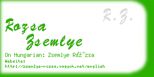 rozsa zsemlye business card